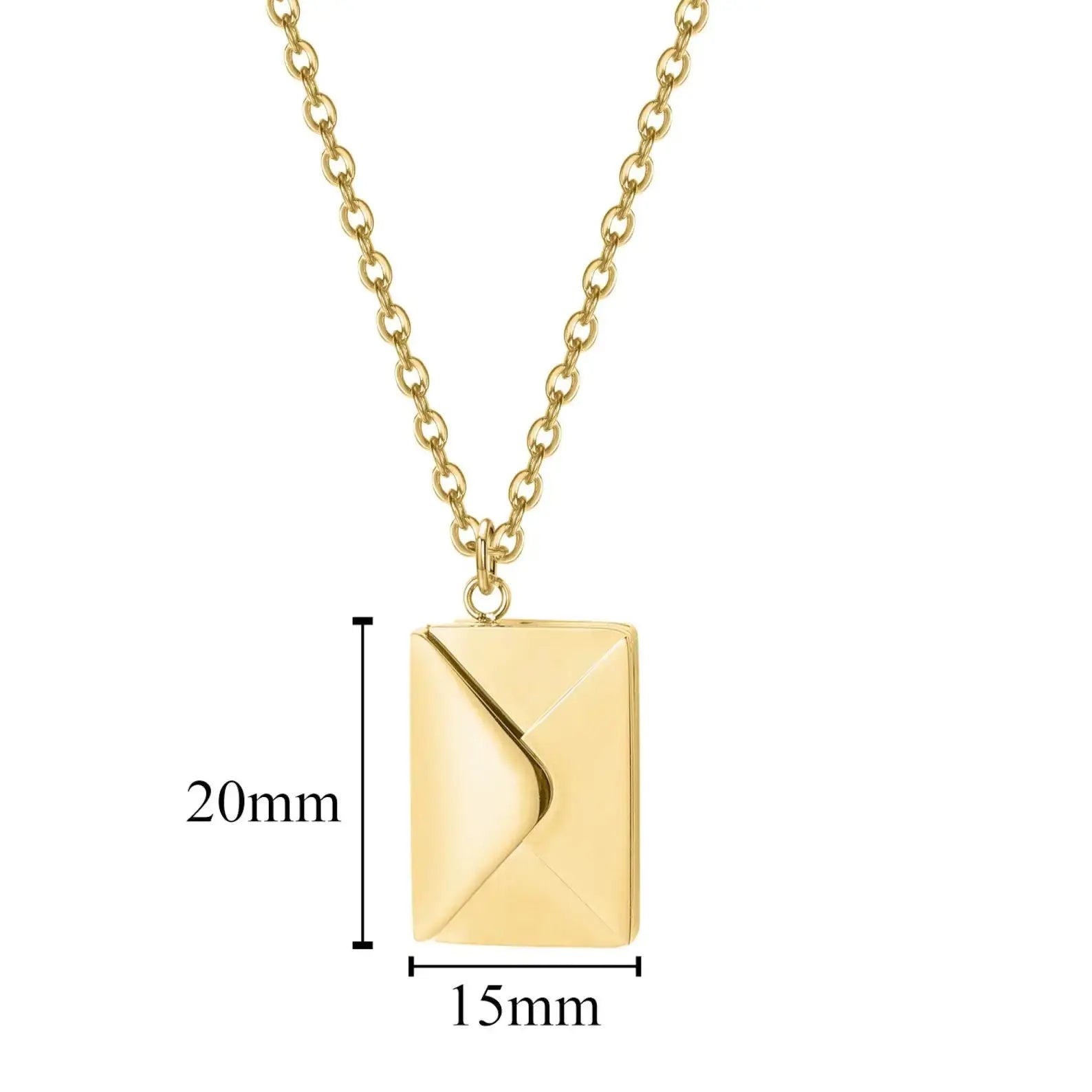 Personalized Envelope Necklace with Hidden Message