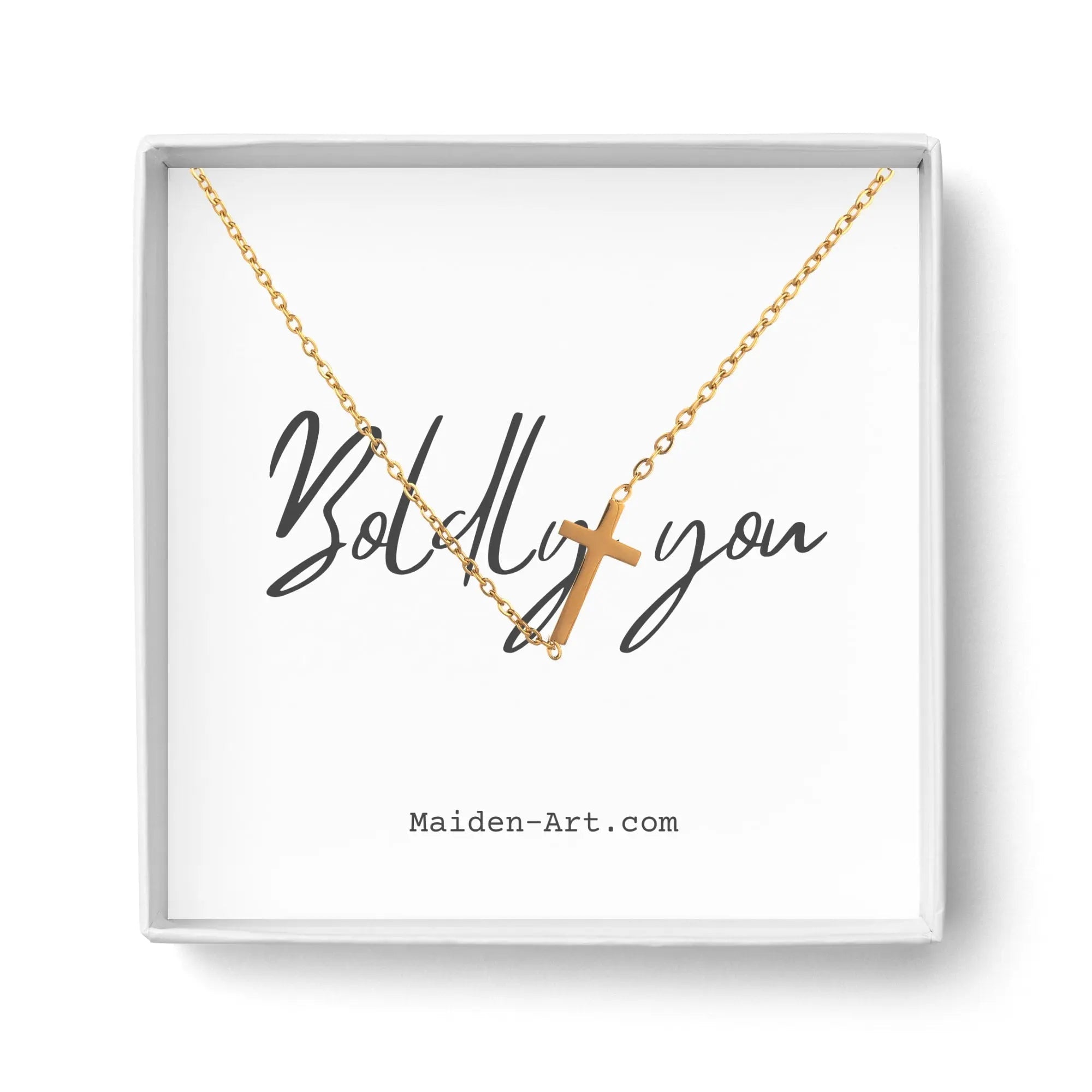 14K Gold Plated Cross Pendant Necklace